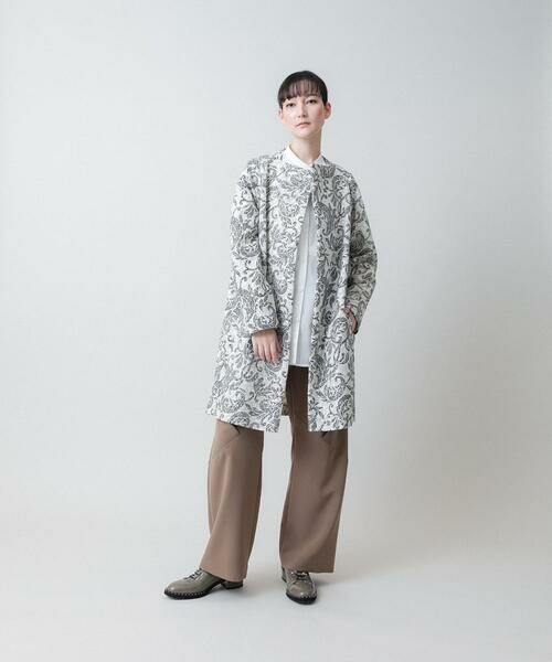 HIROKO KOSHINO / ヒロココシノ シャツ・ブラウス | ピンタックアクセントバンドカラーシャツ /日本製/洗える | 詳細7