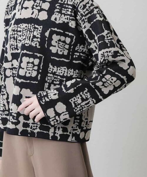 HIROKO KOSHINO / ヒロココシノ ニット・セーター | 幾何柄ジャカードニットプルオーバー | 詳細5