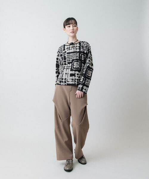 HIROKO KOSHINO / ヒロココシノ ニット・セーター | 幾何柄ジャカードニットプルオーバー | 詳細8