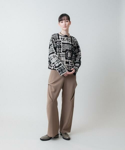 HIROKO KOSHINO / ヒロココシノ ニット・セーター | 幾何柄ジャカードニットプルオーバー | 詳細9