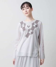 セール】 【日本製/洗える】刺繍ベスト付きデザインチュニック