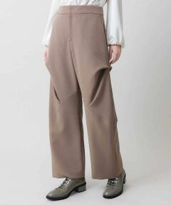 HIROKO KOSHINO / ヒロココシノ チノ・ワークパンツ | タックディテールデザインパンツ /日本製/洗える