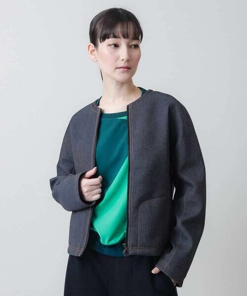 HIROKO KOSHINO / ヒロココシノ Gジャン・デニムジャケット | デニムボンディングコンパクトジャケット | 詳細1
