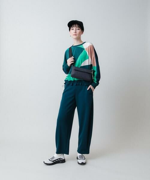 HIROKO KOSHINO / ヒロココシノ カットソー | 2WAYストレッチ幾何配色プルオーバー /日本製/洗える | 詳細1