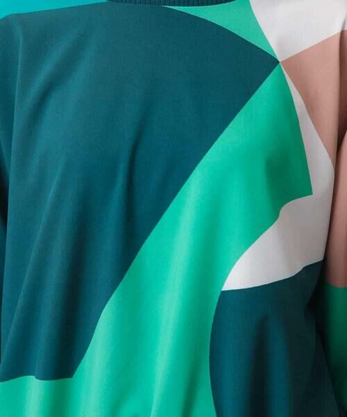 HIROKO KOSHINO / ヒロココシノ カットソー | 2WAYストレッチ幾何配色プルオーバー /日本製/洗える | 詳細12