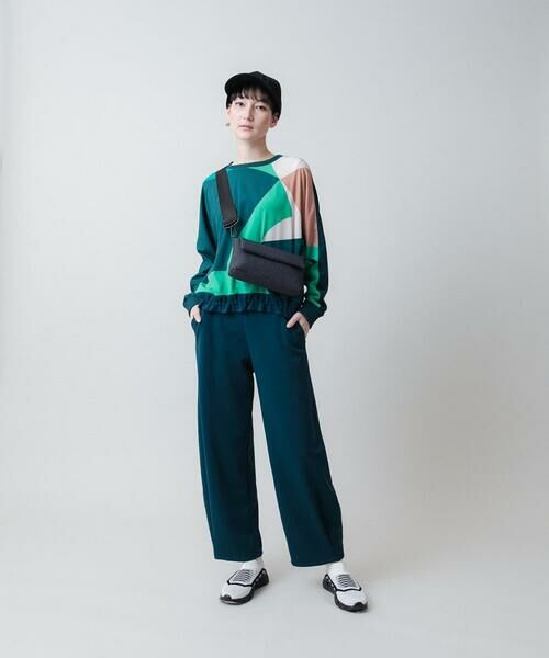 HIROKO KOSHINO / ヒロココシノ カットソー | 2WAYストレッチ幾何配色プルオーバー /日本製/洗える | 詳細2