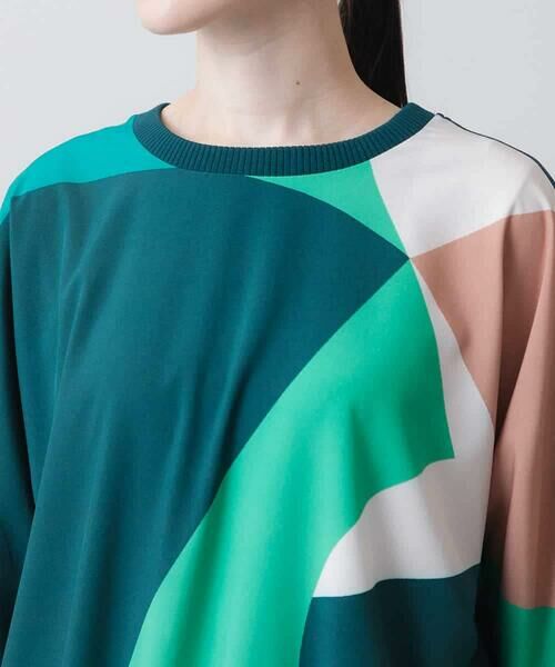 HIROKO KOSHINO / ヒロココシノ カットソー | 2WAYストレッチ幾何配色プルオーバー /日本製/洗える | 詳細8