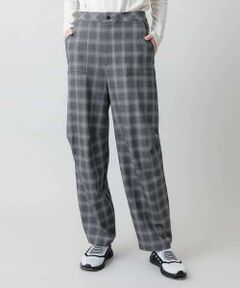 HIROKO KOSHINO / ヒロココシノ その他パンツ | 裏起毛チェック柄セミワイドパンツ /洗える