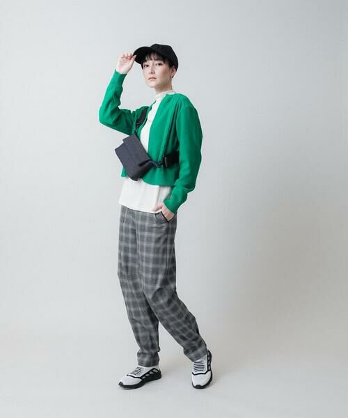 HIROKO KOSHINO / ヒロココシノ その他パンツ | 裏起毛チェック柄セミワイドパンツ /洗える | 詳細11