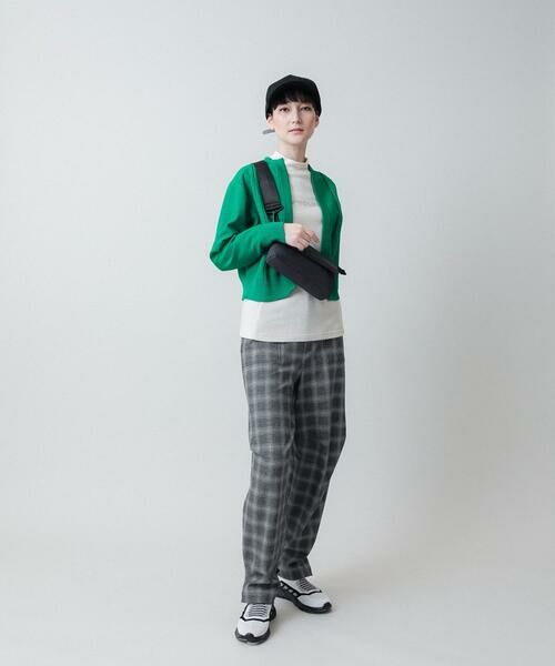 HIROKO KOSHINO / ヒロココシノ その他パンツ | 裏起毛チェック柄セミワイドパンツ /洗える | 詳細12