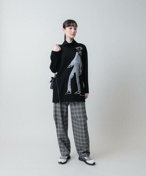 HIROKO KOSHINO / ヒロココシノ その他パンツ | 裏起毛チェック柄セミワイドパンツ /洗える | 詳細13