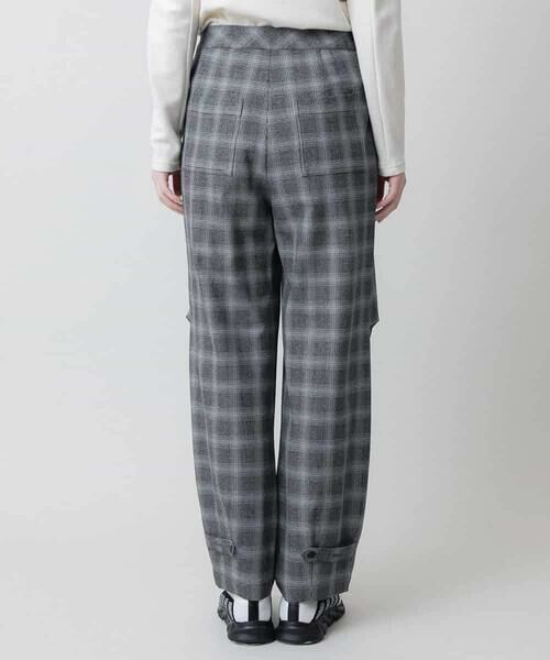 HIROKO KOSHINO / ヒロココシノ その他パンツ | 裏起毛チェック柄セミワイドパンツ /洗える | 詳細2