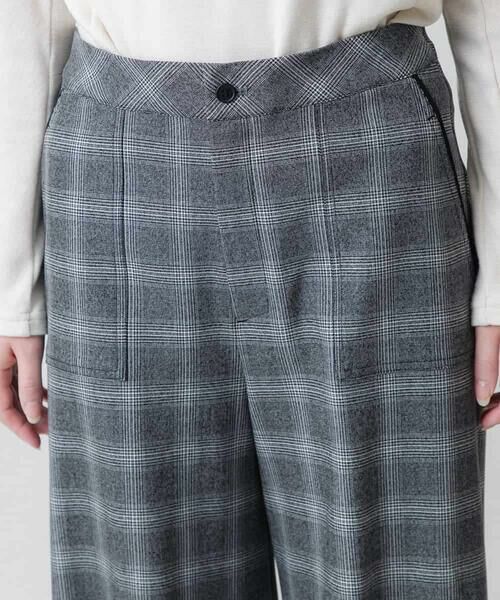 HIROKO KOSHINO / ヒロココシノ その他パンツ | 裏起毛チェック柄セミワイドパンツ /洗える | 詳細5