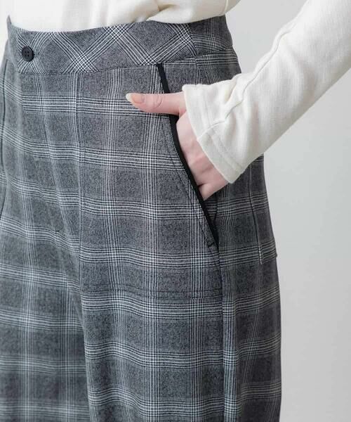 HIROKO KOSHINO / ヒロココシノ その他パンツ | 裏起毛チェック柄セミワイドパンツ /洗える | 詳細6