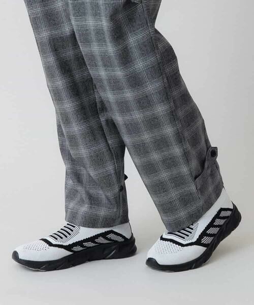 HIROKO KOSHINO / ヒロココシノ その他パンツ | 裏起毛チェック柄セミワイドパンツ /洗える | 詳細7