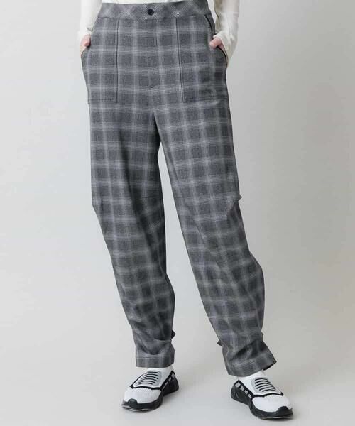 HIROKO KOSHINO / ヒロココシノ その他パンツ | 裏起毛チェック柄セミワイドパンツ /洗える | 詳細9