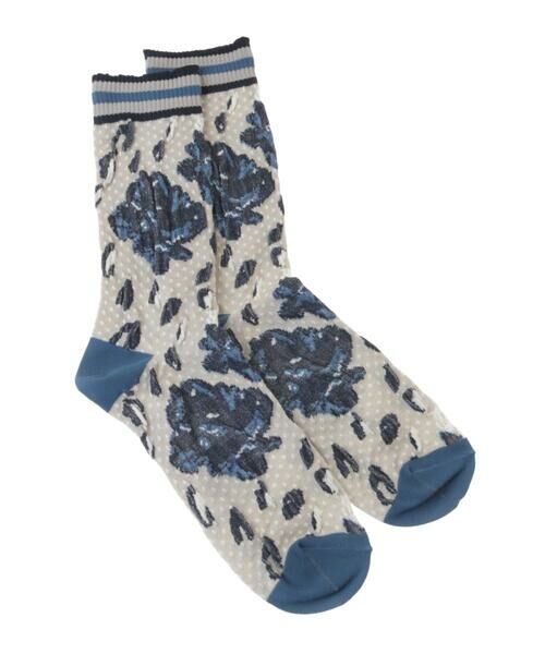 HIROKO KOSHINO / ヒロココシノ その他小物 | ROSEジャカードソックス/日本製/洗濯機で洗える | 詳細1