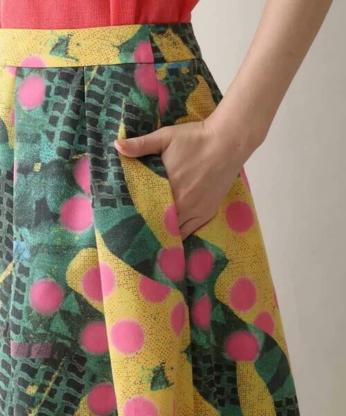 HIROKO KOSHINO / ヒロココシノ ロング・マキシ丈スカート | アートプリントフレアスカート /日本製/洗える | 詳細5