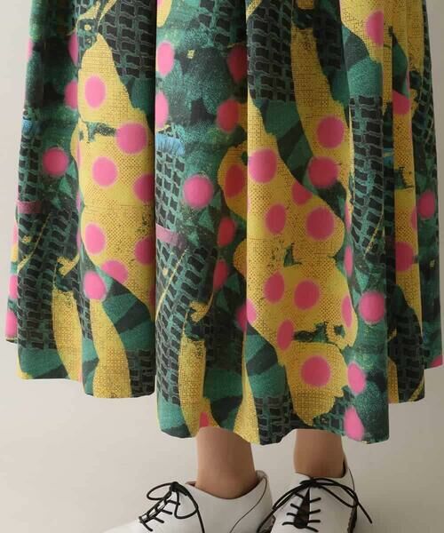 HIROKO KOSHINO / ヒロココシノ ロング・マキシ丈スカート | アートプリントフレアスカート /日本製/洗える | 詳細6
