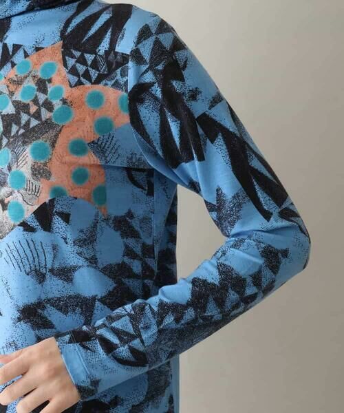 HIROKO KOSHINO / ヒロココシノ カットソー | アートモチーフハイネックプルオーバー /日本製/洗える | 詳細5