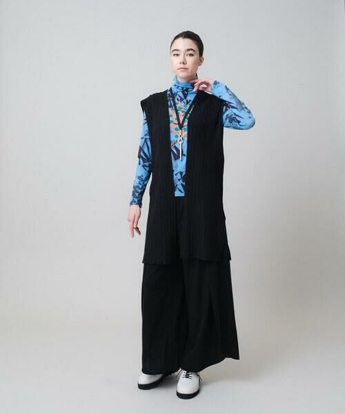 HIROKO KOSHINO / ヒロココシノ カットソー | アートモチーフハイネックプルオーバー /日本製/洗える | 詳細9