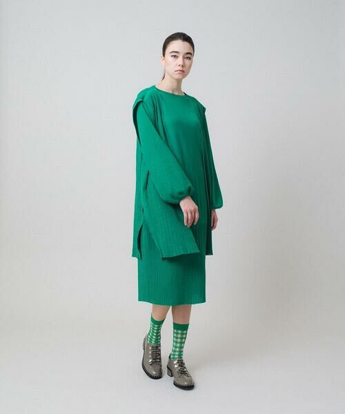 HIROKO KOSHINO / ヒロココシノ ベスト | ニットプリーツロングジレ | 詳細4