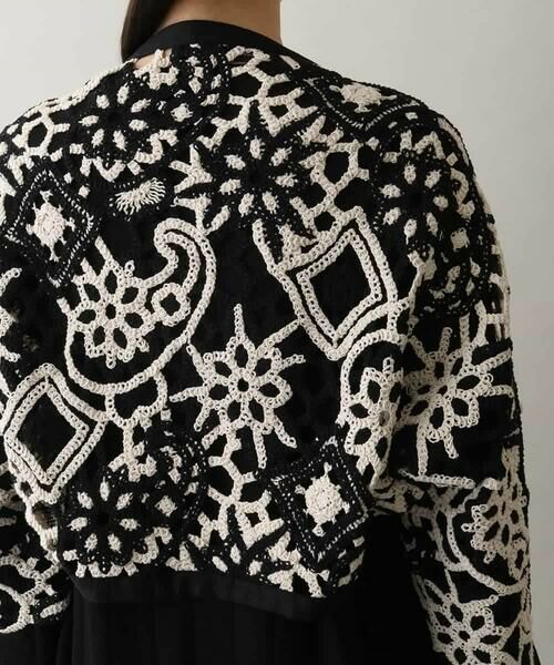 HIROKO KOSHINO / ヒロココシノ ベスト | バルキーレースボレロ /日本製 | 詳細4