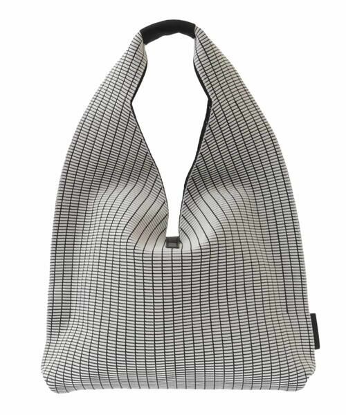 HIROKO KOSHINO / ヒロココシノ トートバッグ | 【ポーチ付き】チェックジャカードニットバッグ | 詳細4
