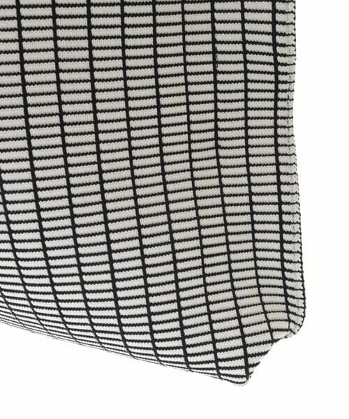 HIROKO KOSHINO / ヒロココシノ トートバッグ | 【ポーチ付き】チェックジャカードニットバッグ | 詳細6