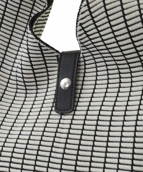 HIROKO KOSHINO / ヒロココシノ トートバッグ | 【ポーチ付き】チェックジャカードニットバッグ | 詳細7