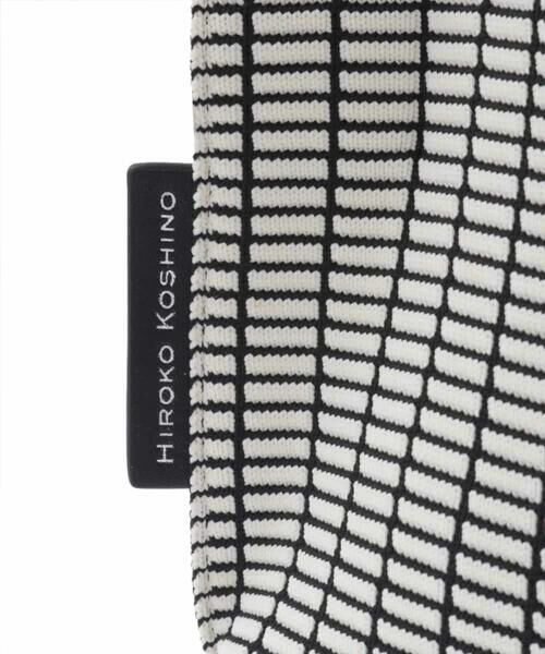 HIROKO KOSHINO / ヒロココシノ トートバッグ | 【ポーチ付き】チェックジャカードニットバッグ | 詳細8
