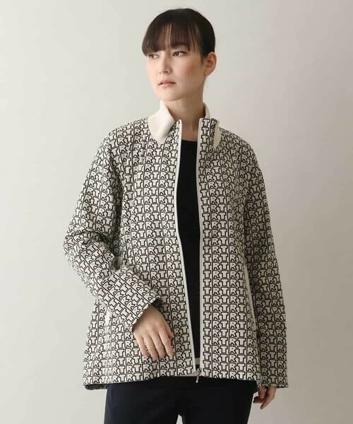 HIROKO KOSHINO / ヒロココシノ その他アウター | TRロゴ風通ジャカードブルゾン /洗える | 詳細1