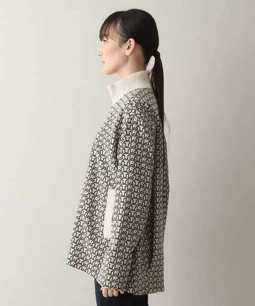 HIROKO KOSHINO / ヒロココシノ その他アウター | TRロゴ風通ジャカードブルゾン /洗える | 詳細2