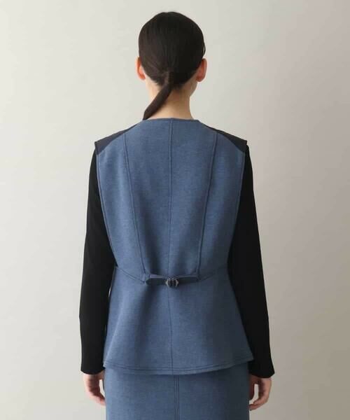 HIROKO KOSHINO / ヒロココシノ ベスト | デニム風ダンボールニットベスト/洗える | 詳細2