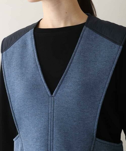 HIROKO KOSHINO / ヒロココシノ ベスト | デニム風ダンボールニットベスト/洗える | 詳細3