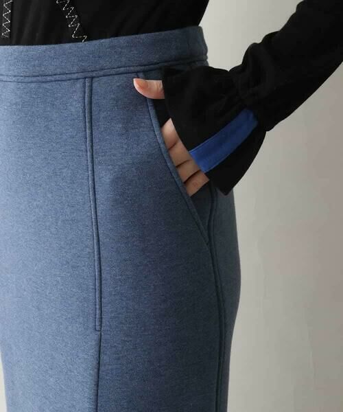 HIROKO KOSHINO / ヒロココシノ ロング・マキシ丈スカート | デニム風ダンボールニットスカート/洗える | 詳細5