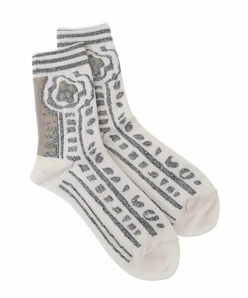 HIROKO KOSHINO / ヒロココシノ その他小物 | ラメジャカードソックス/日本製/洗濯機で洗える | 詳細2