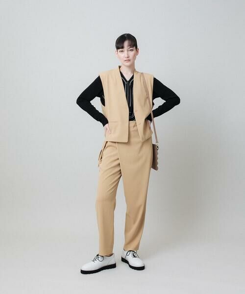 HIROKO KOSHINO / ヒロココシノ ベスト | バックベンツデザインジレ/日本製 | 詳細10