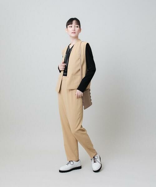 HIROKO KOSHINO / ヒロココシノ ベスト | バックベンツデザインジレ/日本製 | 詳細11