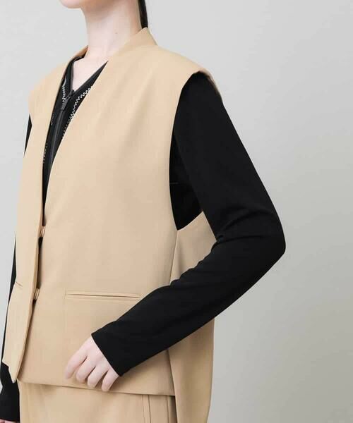 HIROKO KOSHINO / ヒロココシノ ベスト | バックベンツデザインジレ/日本製 | 詳細6