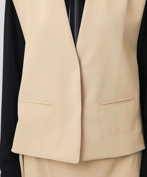 HIROKO KOSHINO / ヒロココシノ ベスト | バックベンツデザインジレ/日本製 | 詳細8