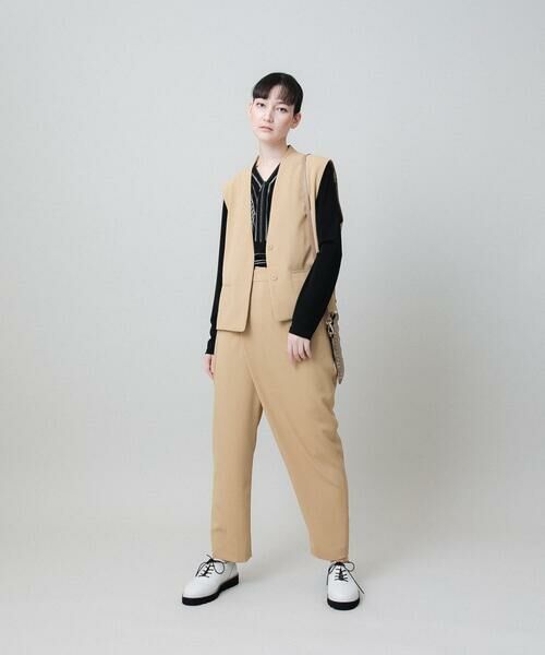 HIROKO KOSHINO / ヒロココシノ ベスト | バックベンツデザインジレ/日本製 | 詳細9