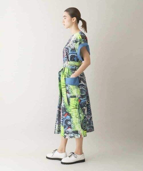 HIROKO KOSHINO / ヒロココシノ ロング・マキシ丈ワンピース | アートプリントデザインワンピース /日本製 | 詳細1