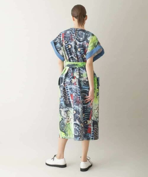 HIROKO KOSHINO / ヒロココシノ ロング・マキシ丈ワンピース | アートプリントデザインワンピース /日本製 | 詳細2