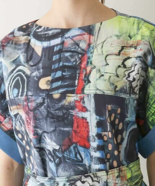 HIROKO KOSHINO / ヒロココシノ ロング・マキシ丈ワンピース | アートプリントデザインワンピース /日本製 | 詳細3