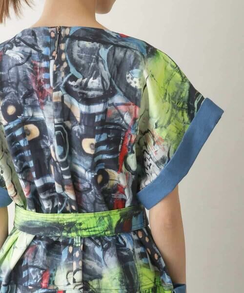 HIROKO KOSHINO / ヒロココシノ ロング・マキシ丈ワンピース | アートプリントデザインワンピース /日本製 | 詳細4