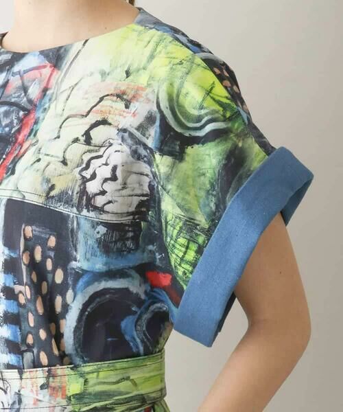 HIROKO KOSHINO / ヒロココシノ ロング・マキシ丈ワンピース | アートプリントデザインワンピース /日本製 | 詳細5