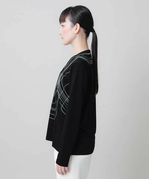 HIROKO KOSHINO / ヒロココシノ カットソー | ステッチラインデザインプルオーバー /日本製/洗える | 詳細1