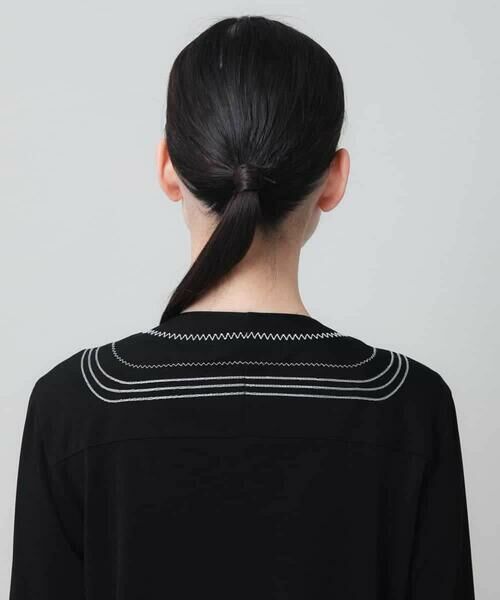 HIROKO KOSHINO / ヒロココシノ カットソー | ステッチラインデザインプルオーバー /日本製/洗える | 詳細3