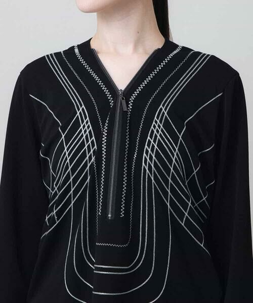 HIROKO KOSHINO / ヒロココシノ カットソー | ステッチラインデザインプルオーバー /日本製/洗える | 詳細4